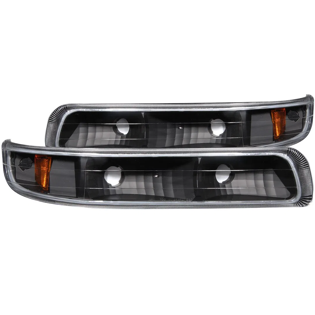 511065 – ANZO Parking/ Turn Signal Light Assembly, Clear Lens/ Black Housing With Amber Reflector Set Of 2